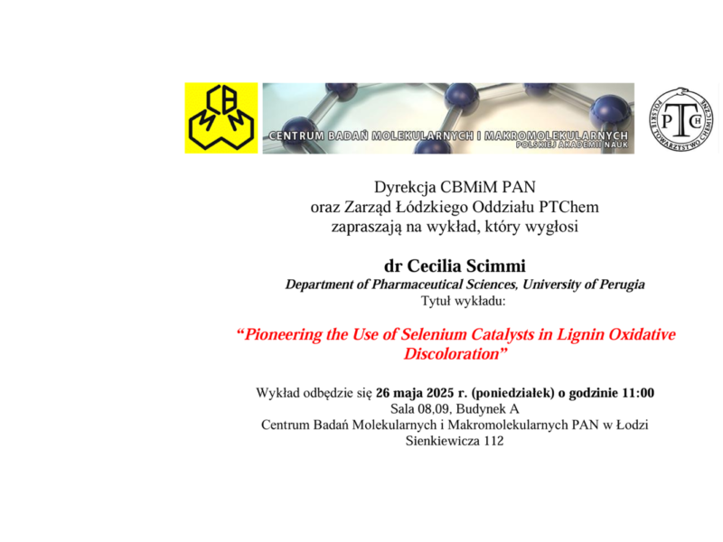 Wykład dr Cecilii Scimmi z  Department of Pharmaceutical Sciences, University of Perugia